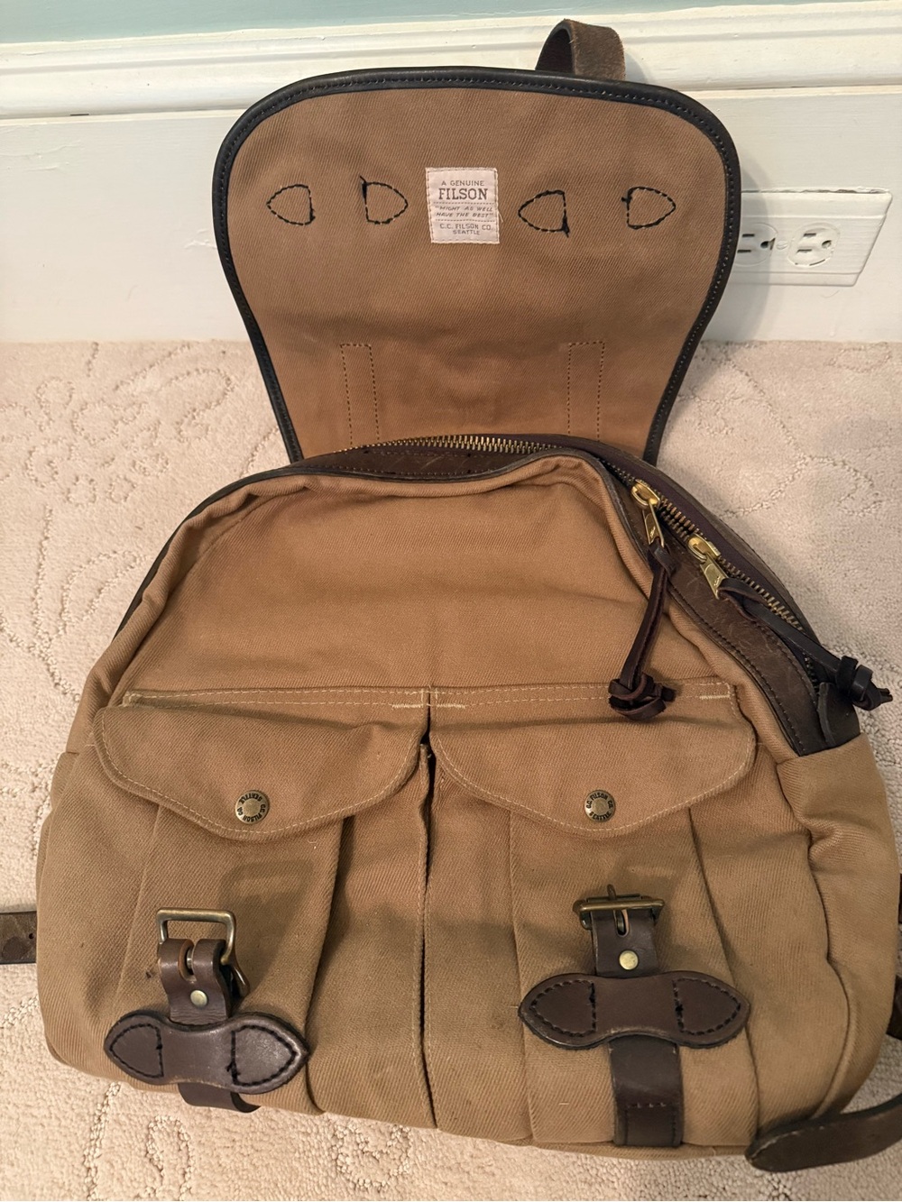 Vintage Filson Rugged Twill Rucksack Backpack – Made … - Gem